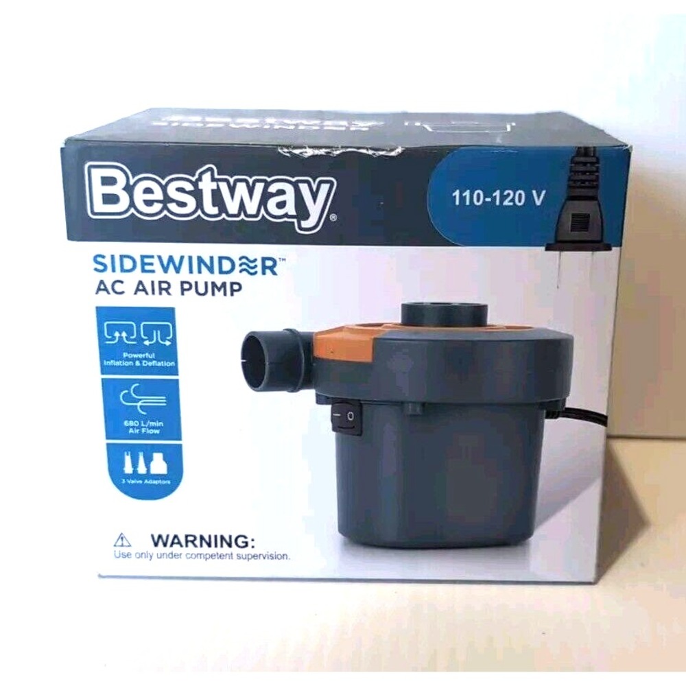 Bestway sidewinder AC air pump 110-120V Inflation Deflation Camping Mattress